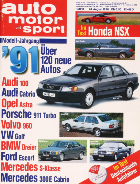 Auto Motor Sport, 24.08.1990 bis 06.09.1990