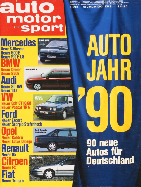 Auto Motor Sport, 12.01.1990 bis 25.01.1990